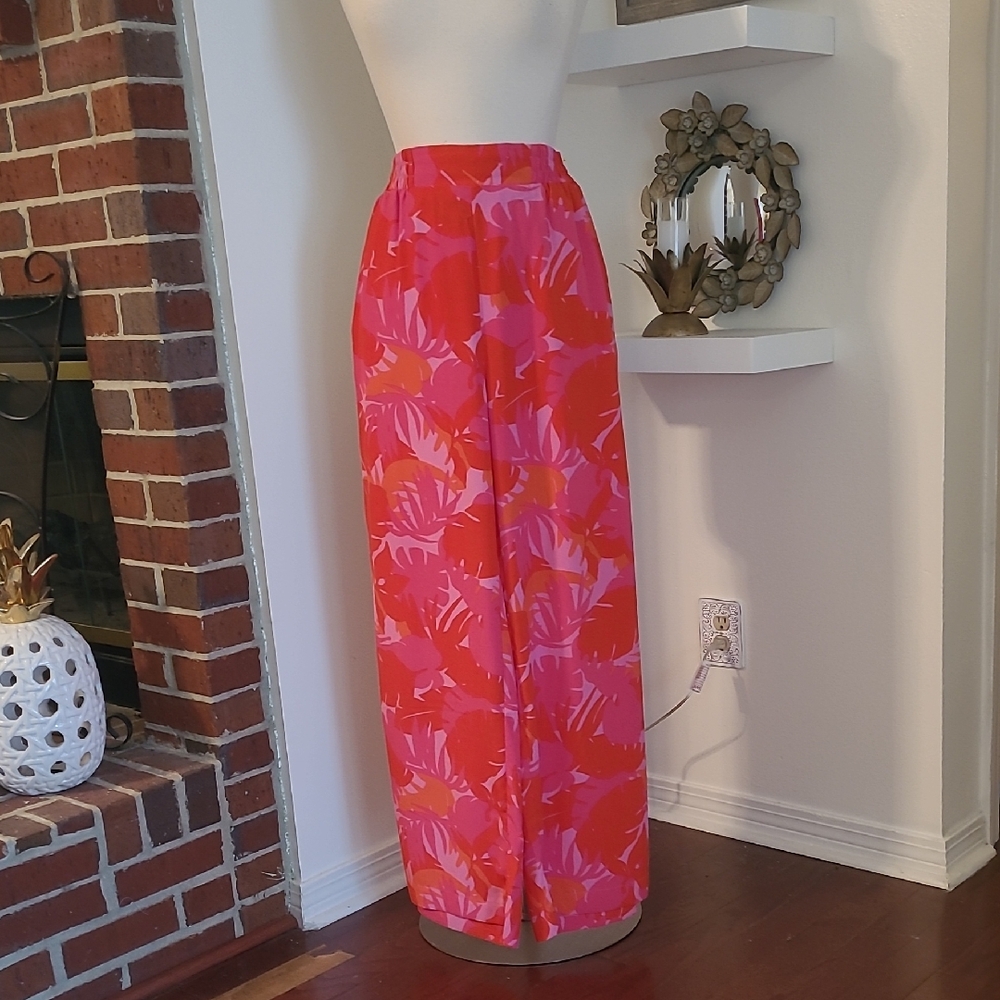 Choklate Paris Red and Pink Wide Leg Pants